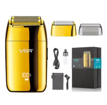 AFEITADORA SHAVER VGR 399 RECARGABLE COLOR DORADO OSCURO 110