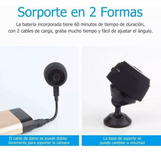 CÁMARA DE SEGURIDAD A9 MINI RESOLUCIÓN 1080P VISIÓN NOCTURNA