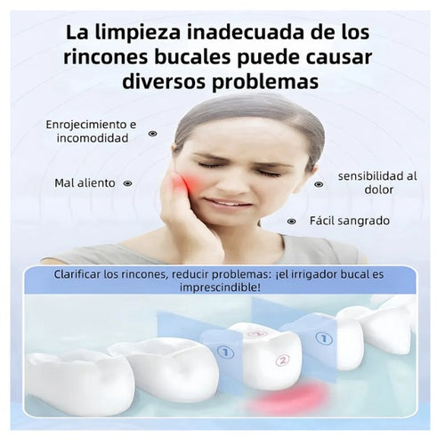 IRRIGADOR BUCAL LIMPIEZA DE DIENTES RECARGABLE