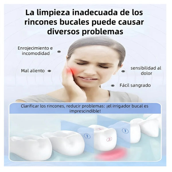 IRRIGADOR BUCAL LIMPIEZA DE DIENTES RECARGABLE