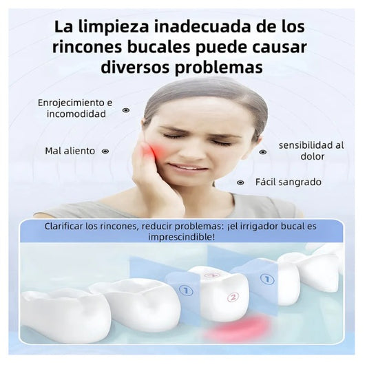 IRRIGADOR BUCAL LIMPIEZA DE DIENTES RECARGABLE